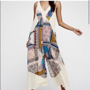 Free People Patchwork Jumpsuit
